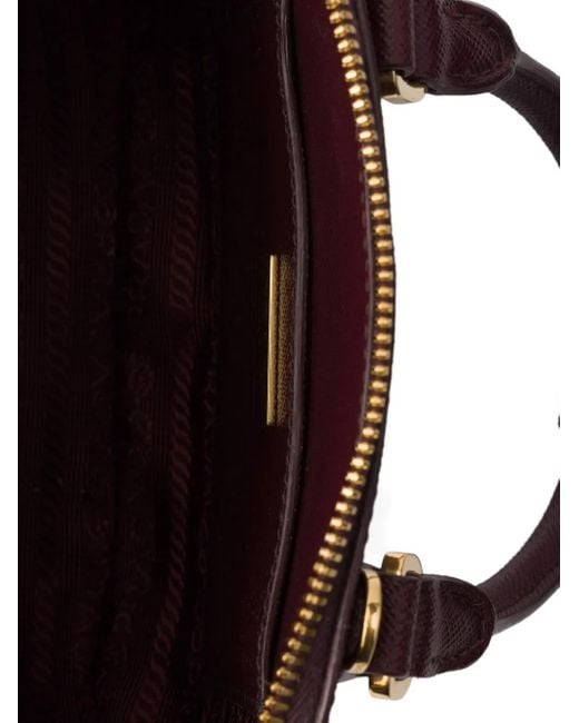 Prada Purple Promenade Mini-Tote Bag aus Saffiano-Leder