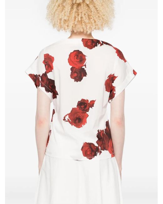 Liviana Conti Red Floral-Print Blouse