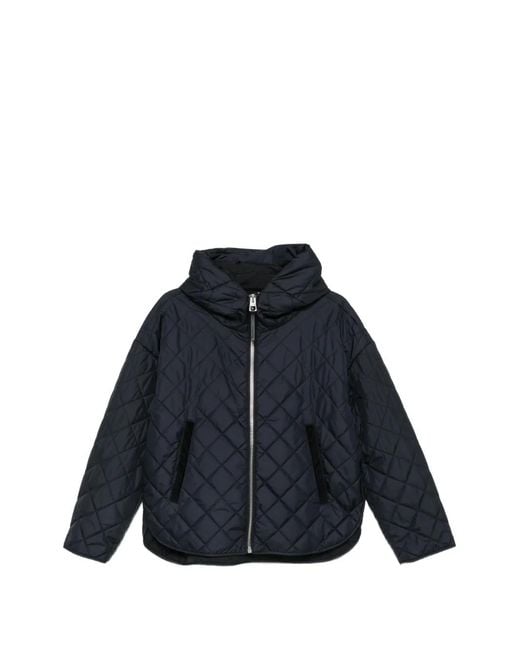 Marc O' Polo Blue Quilted Hooded Jacket