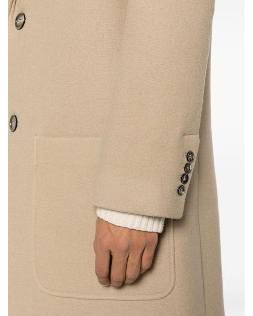 AMI Natural Ami Paris Wool Singlebreasted Coat for men
