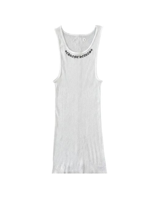 Chrome Hearts White X Mayumi Foti Logo-Print Tank Top for men