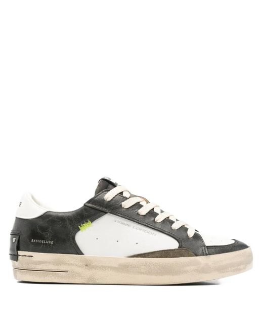 Crime London White Leather Sneakers for men