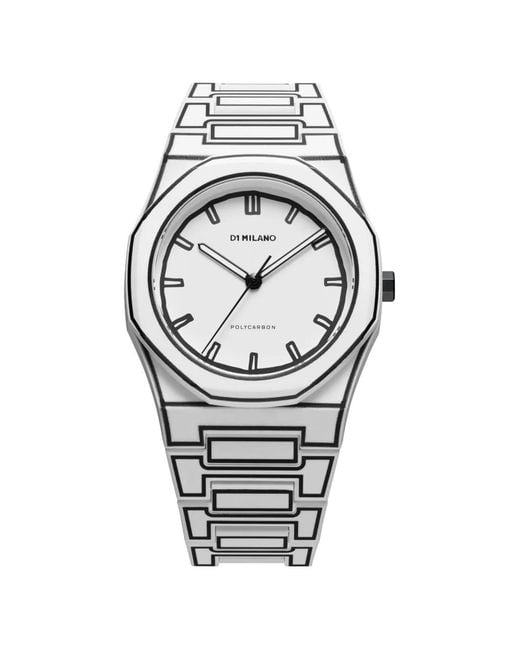 D1 Milano White Polycarbon 40.5Mm for men