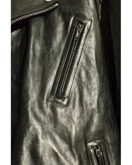 Rick Owens Black Elongated Biker Jacket for men