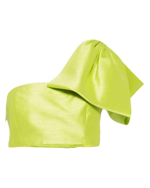 Sachin & Babi Yellow Kyla Bow-embellished Cropped Top
