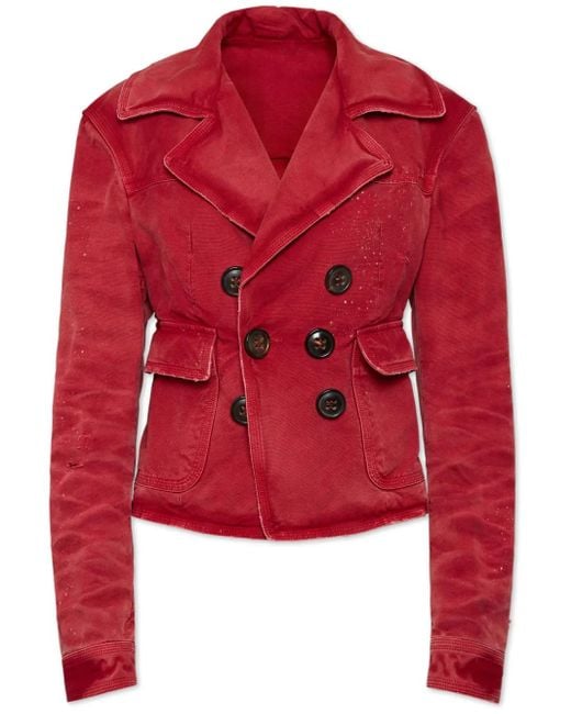Chaqueta vaquera con doble botonadura DSquared² de color Red