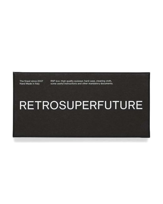 Retrosuperfuture Orange Rectangle-Frame Sunglasses