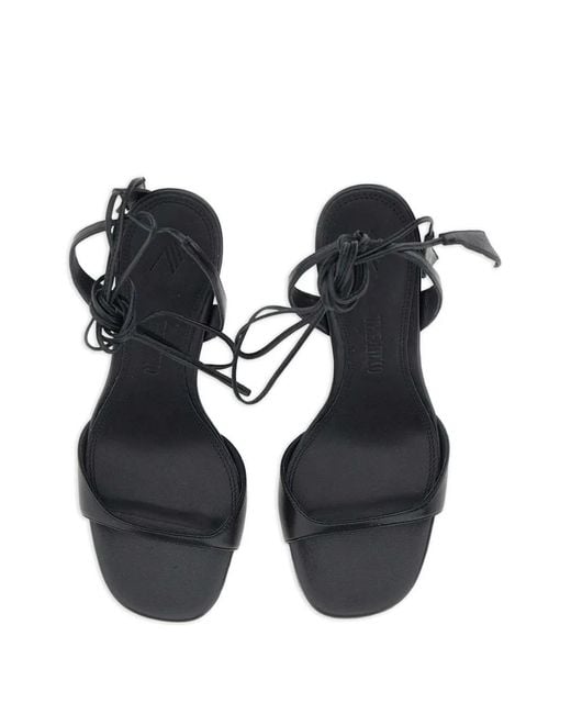 The Attico White Ora Tie-Fastening Heeled Sandals