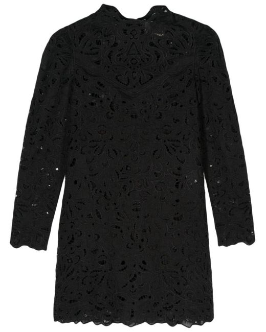 Vestido corto con bordado inglés Isabel Marant de color Black