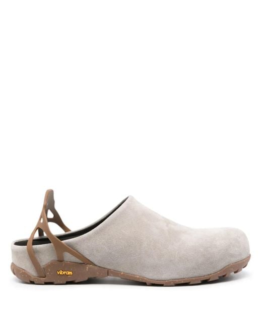 Roa White Fedaia Suede Slides for men
