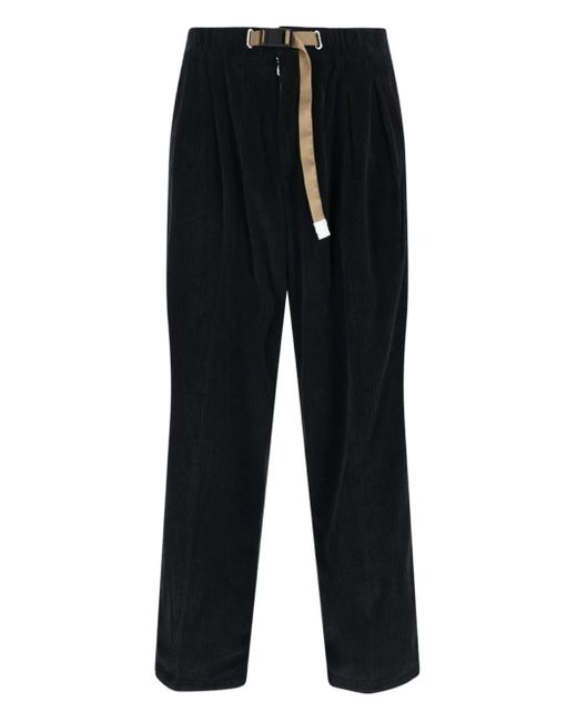 White Sand Ribfluwelen Broek Met Riem in het Black voor heren