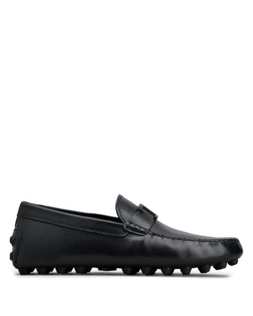 Tod's Black Gommino T Timeless Leather Loafers for men
