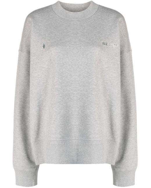 The Attico Sweater Met Logopatch in het Gray