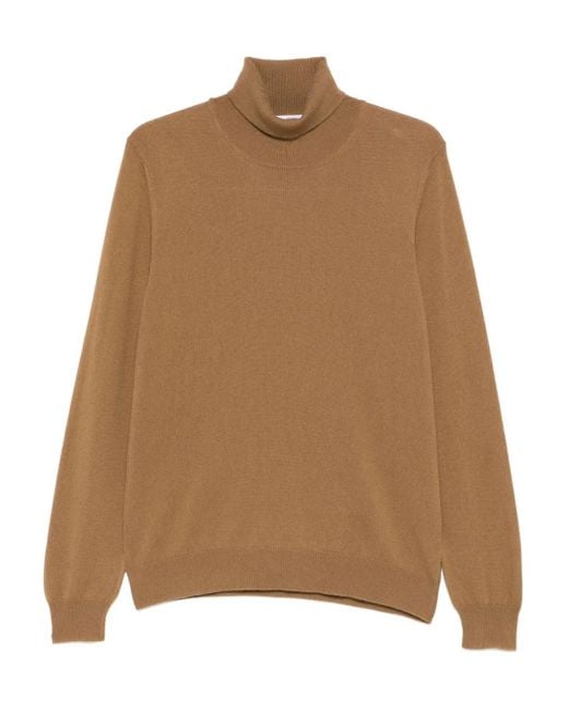 Gran Sasso Brown T-Shirt À Col Roulé for men