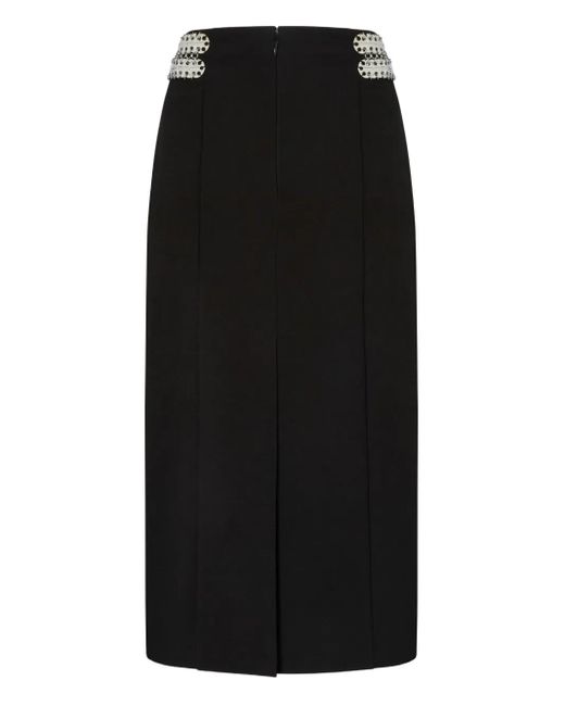Pinko Black Chain-Embellished Pencil Skirt
