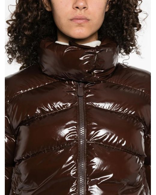 Pinko Brown 'Mirco' Short Down Jacket