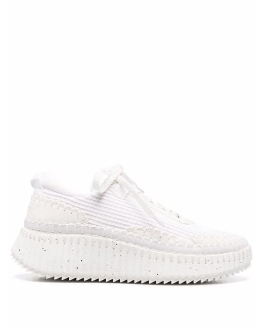 Chloé White Nama Sneaker