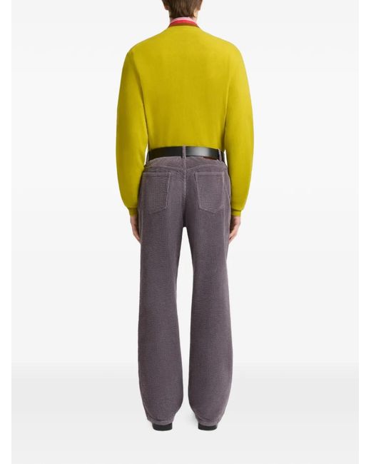Marni Purple Pantalon Évasé En Velours Côtelé for men