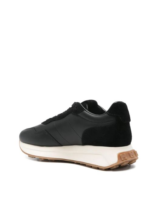 Hogan Black Leather Suede Sneakers