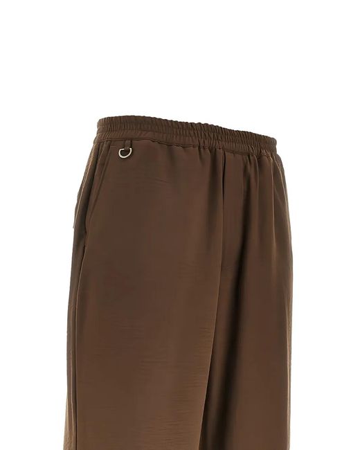 MARSĒM Brown Elasticated-Waist Trousers for men