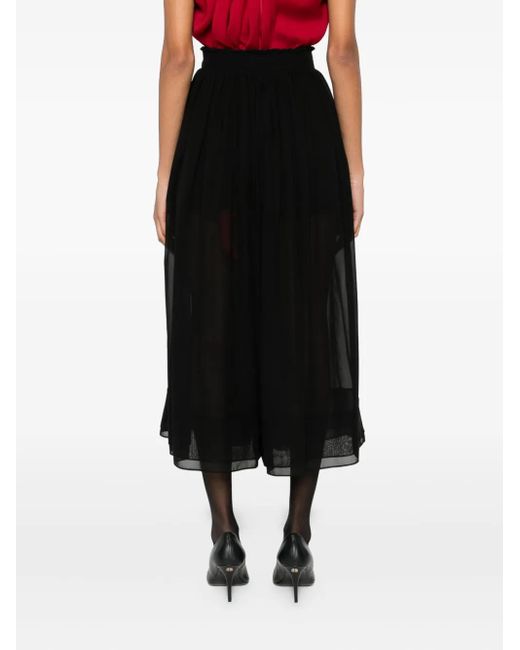 Lanvin Black Tiered-Bow Trousers