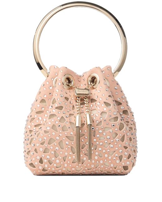 Jimmy Choo Pink Mini Bon Bon Bucket Bag