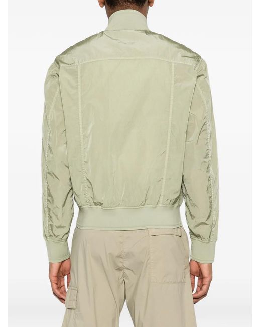 C P Company Green Lens-Detail Button-Up Jacket for men