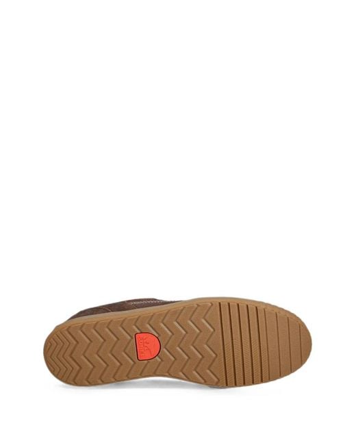 Sorel Brown Suede Contrast-Stitching Sneakers for men