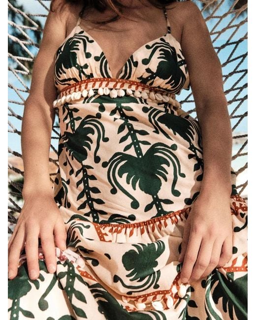 Johanna Ortiz Green Keeper Printed Dress