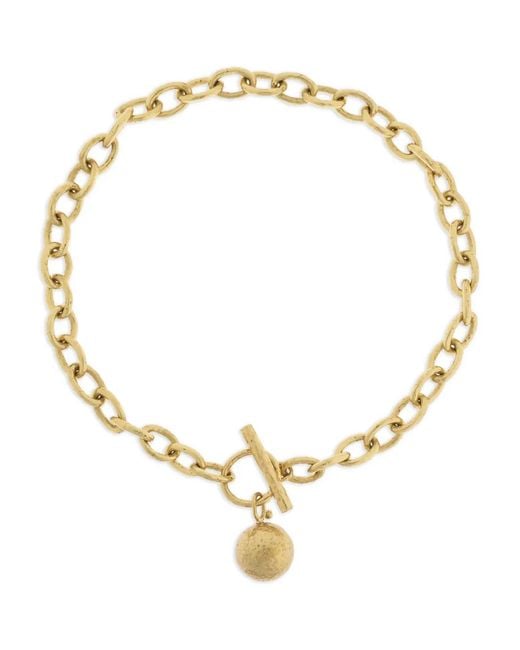 Ulla Johnson Metallic Chain-Link Ball-Pendant Necklace