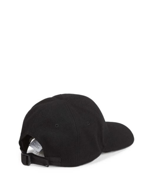 C P Company Black Logo-Patch Baseball Cap for men