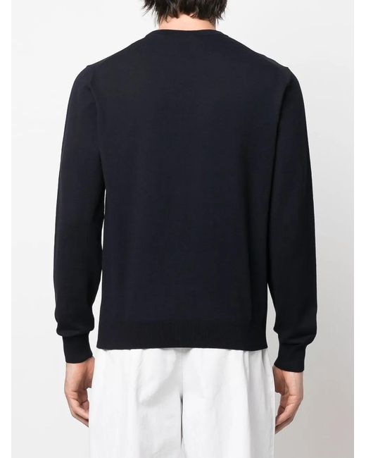 Corneliani Blue Round-Neck Knit Jumper for men