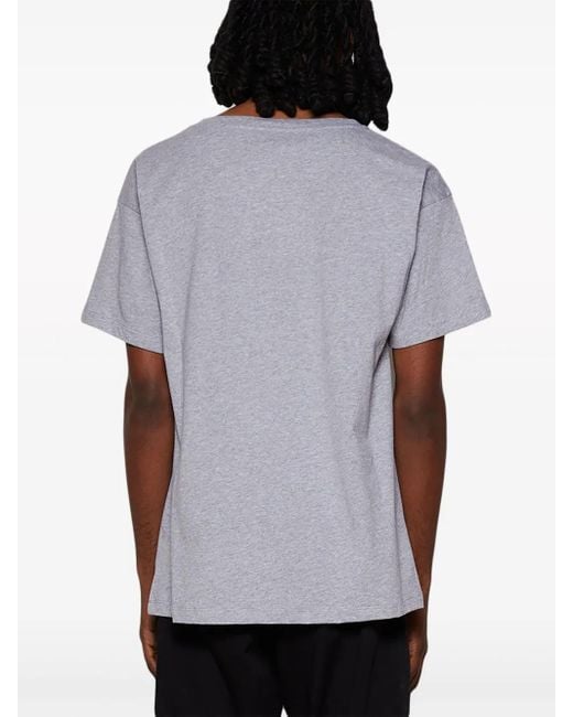 Bally Meliertes T-Shirt Mit Logo-Print in Gray für Herren