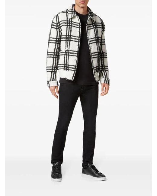 Philipp Plein Gray Gothic Plein Bomber Jacket for men