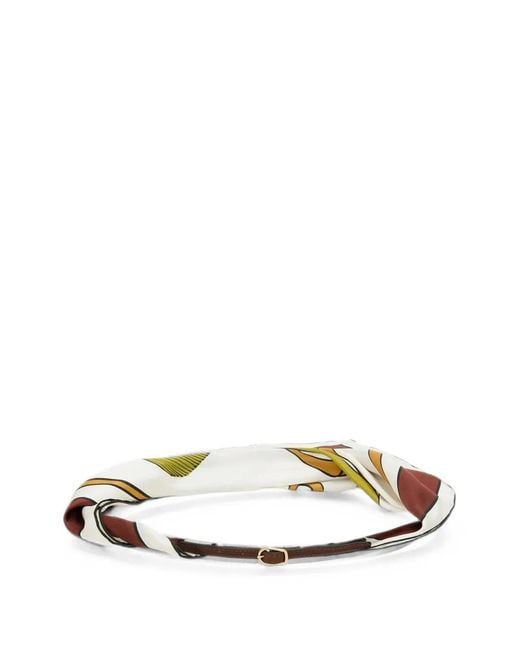Dorothee Schumacher White Cuoio Softness Scarf-Detail Buckle-Fastening Belt