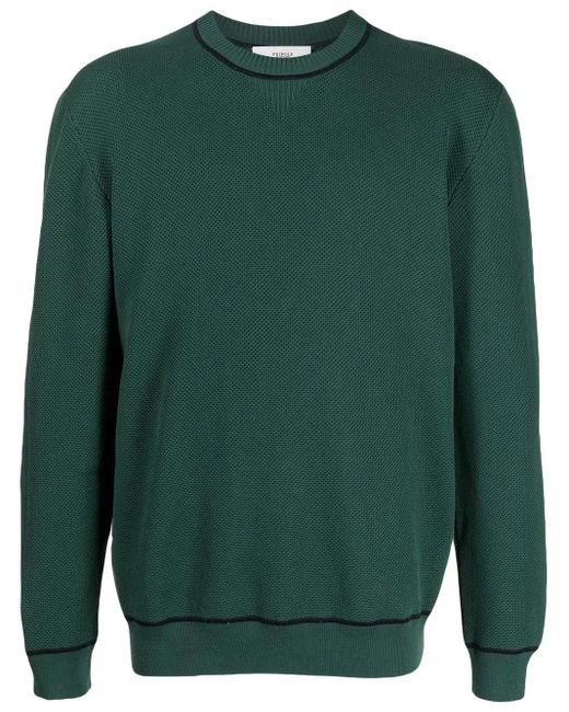 Pringle of Scotland Green Round Neck Cotton Jumper for men