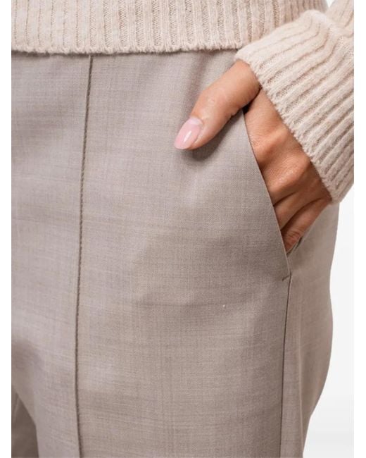 Philosophy Di Lorenzo Serafini Straight Broek Met Gesmockt Detail in het Gray
