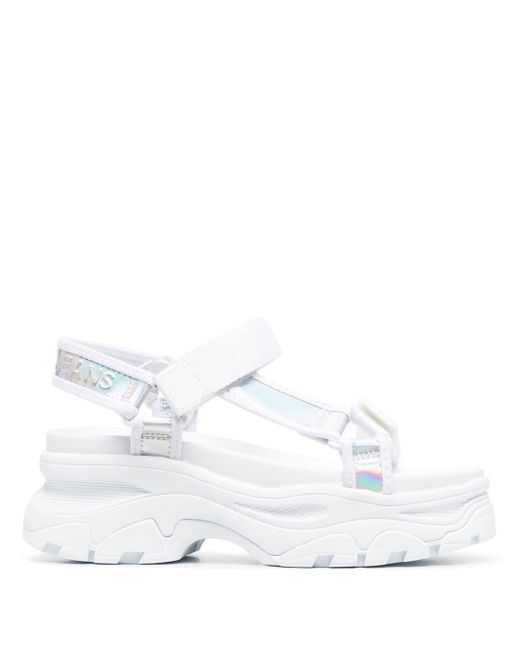 Tommy Hilfiger Rubber Hybrid Iridescent Sandals in White | Lyst