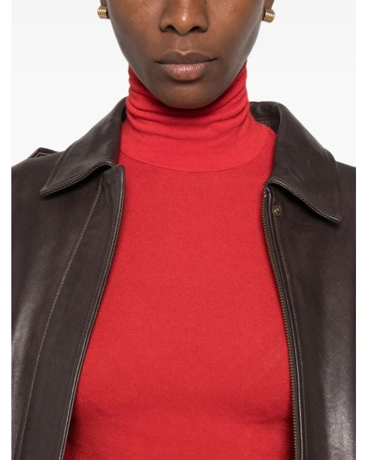 Tela Red Matilde Roll-Neck Long-Sleeve Top