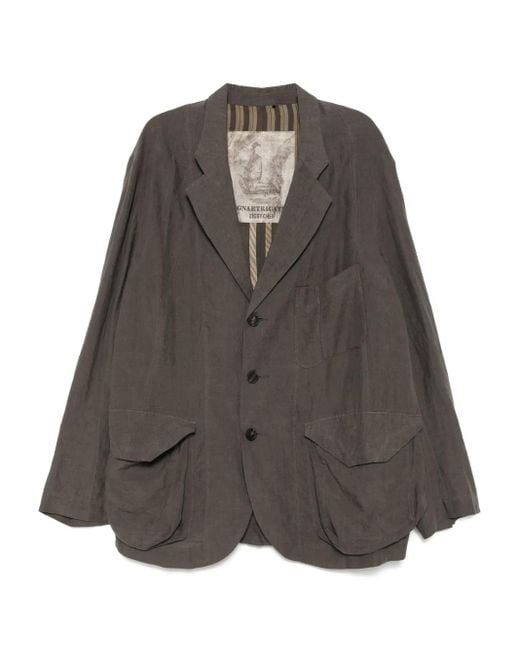 Ziggy Chen Gray Single-Breasted Blazer for men