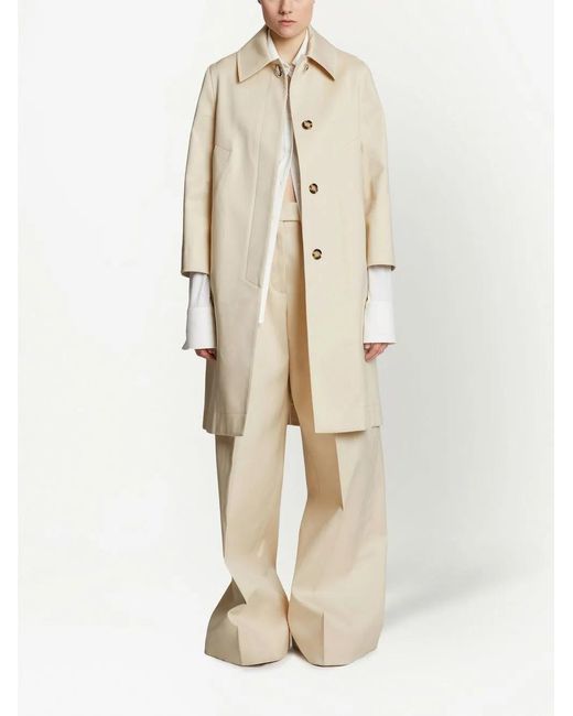 Proenza Schouler Natural Single-Breasted Cotton Coat
