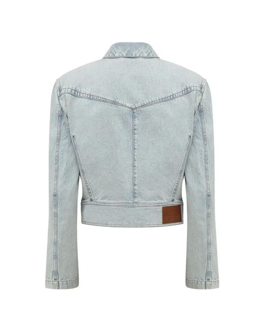 Louis-Gabriel Nouchi Blue Acid-Wash Denim Jacket for men