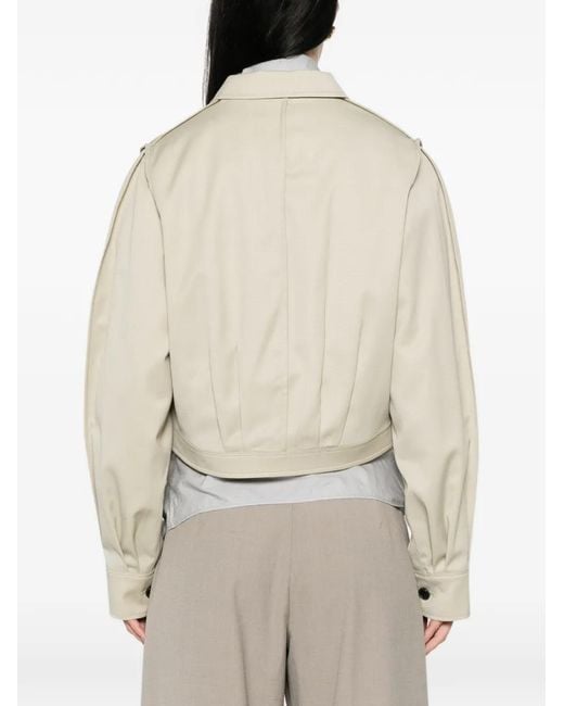 Low Classic White Jacke Mit Knöpfen