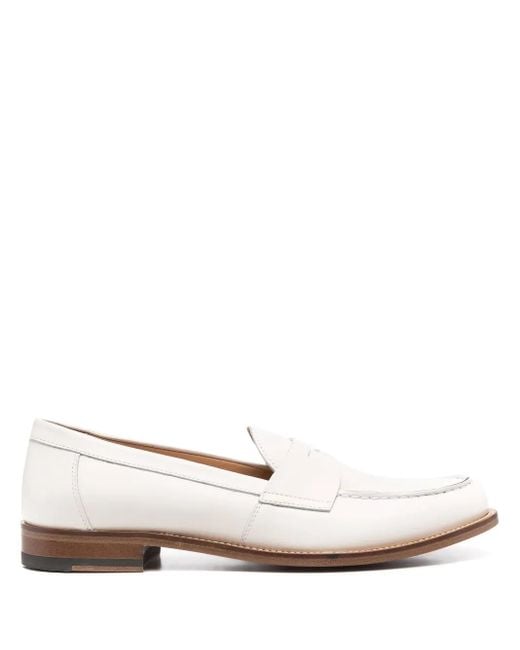 Scarosso Natural Harper Leather Penny Loafers
