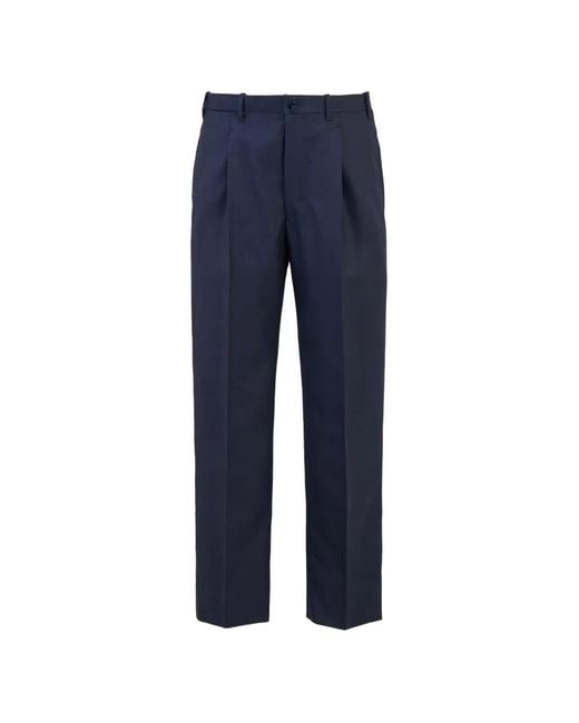 Giuliva Heritage Blue Vito Front-Pleat Trousers for men