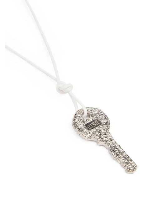 MM6 by Maison Margiela White Key Pendant Necklace