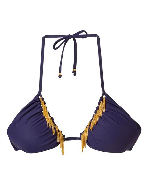 Amir Slama Blue Triangle Bikini Top