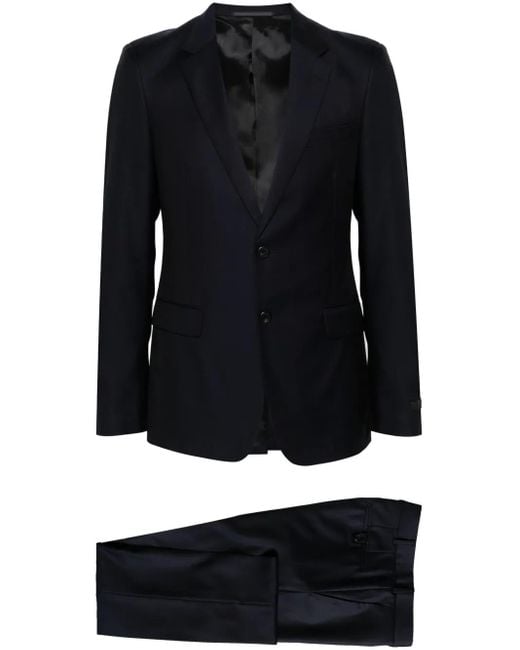 Prada Black Single-Breasted Virgin-Wool Suit for men