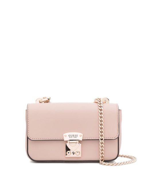 Guess USA Pink Eliette Leather Crossbody Bag