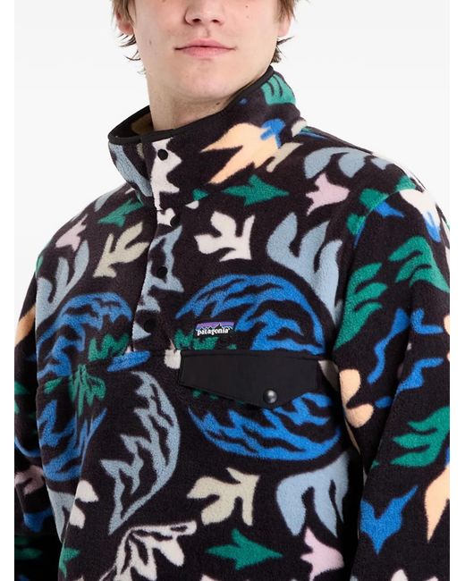 Patagonia Blue Synchilla Snap-T Zip Sweater for men